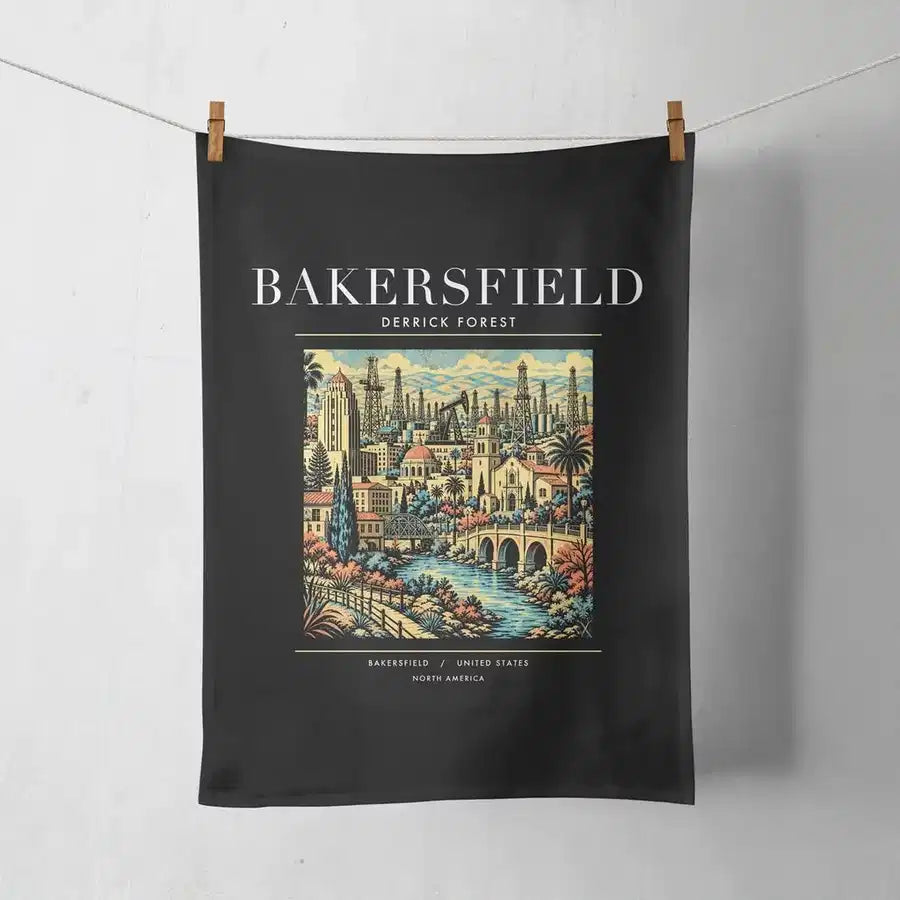 BAKERSFIELD - Poster - Towel - Black