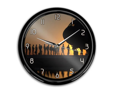 Band of Brothers Theme Soldiers aviation themed wall clock, premium wood and metal.