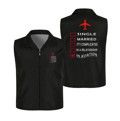 In Aviation Thin Style aviation design printed on lightweight shell with sleeveless design thin vest.