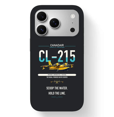 Canadair CL-215 design on black magsafe iphone case, for iPhone 17 Pro