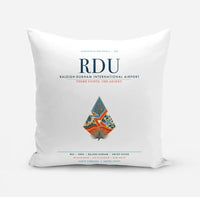 Thumbnail for Raleigh-Durham International Airport (RDU) design on white pillow