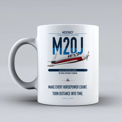 Mooney M20J 201 design on white ceramic mug, double-side print
