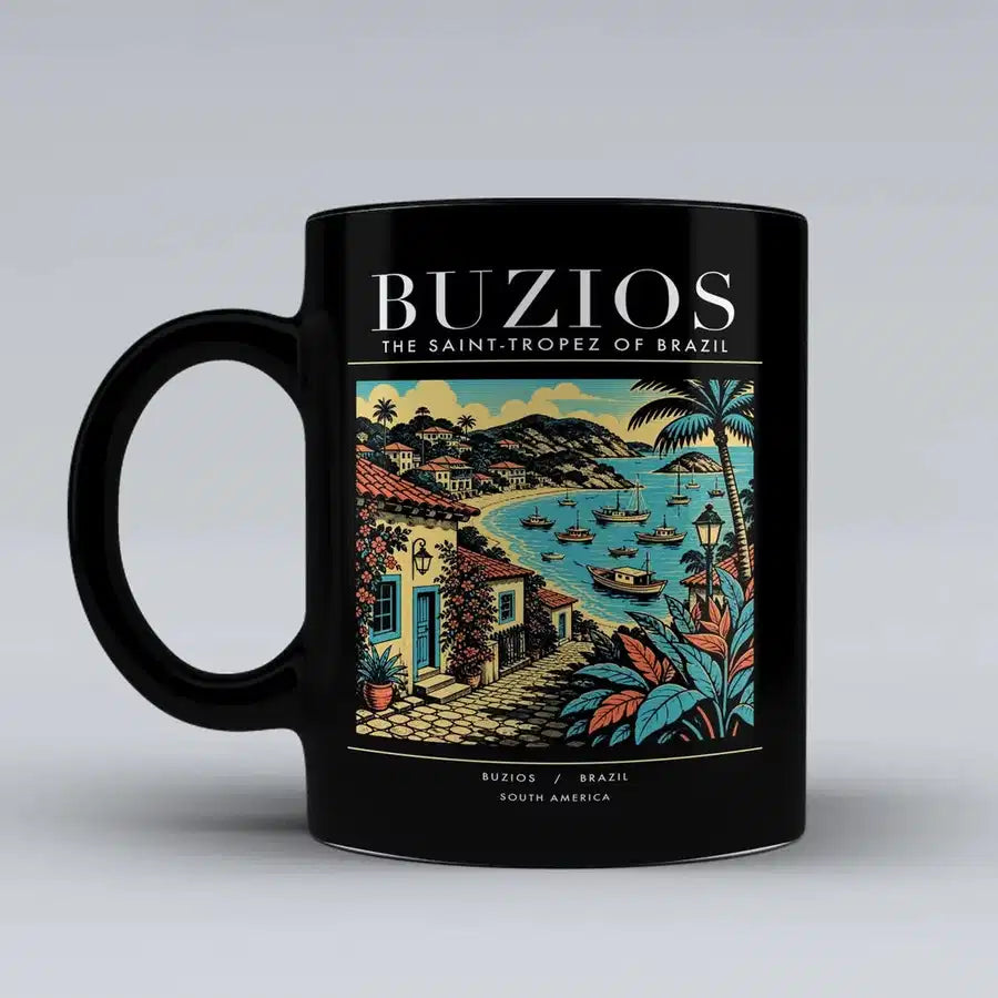 BUZIOS - Poster - Mug - Black