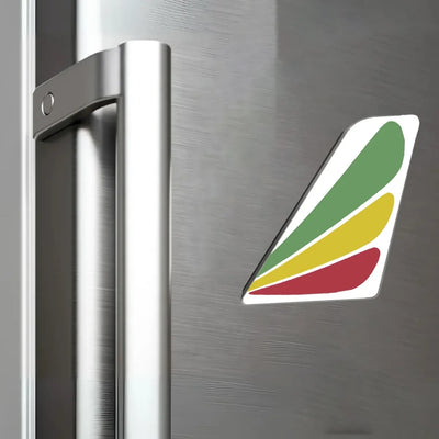 Ethiopian Airlines aviation design tail magnet in 3D metal with magnetic back.