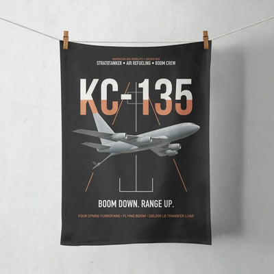 KC-135 STRATOTANKER design on black towel