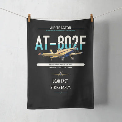 Air Tractor AT-802F design on black towel