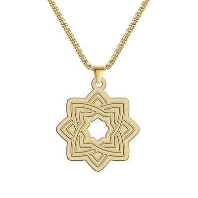 Vistara Airlines aviation hollow necklace, polished metal body with engraved detail.