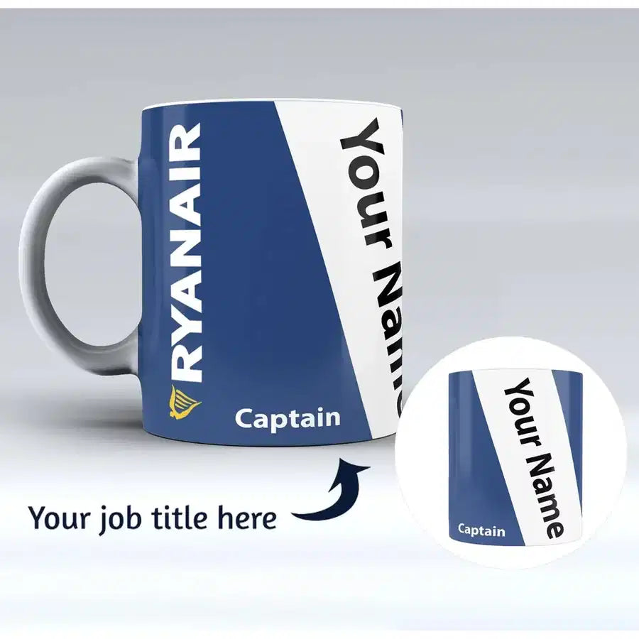 Ryanair Airlines Designed Ceramic White Mugs - view 1
