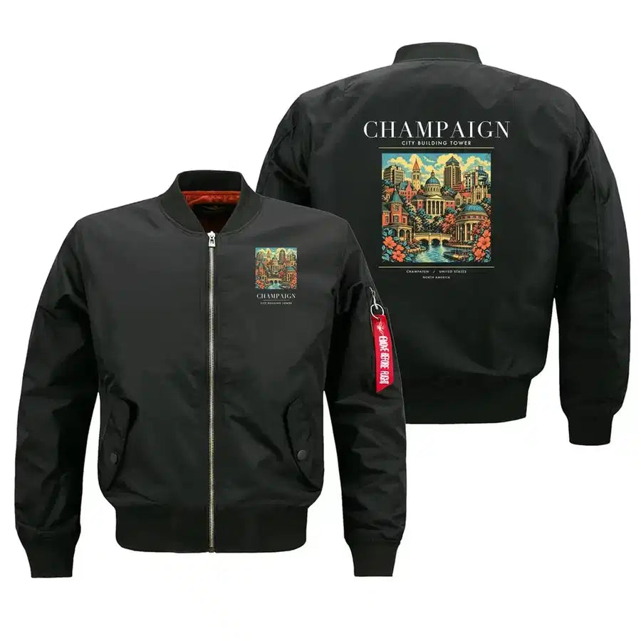 CHAMPAIGN - Poster - Bomber Jacket - Black