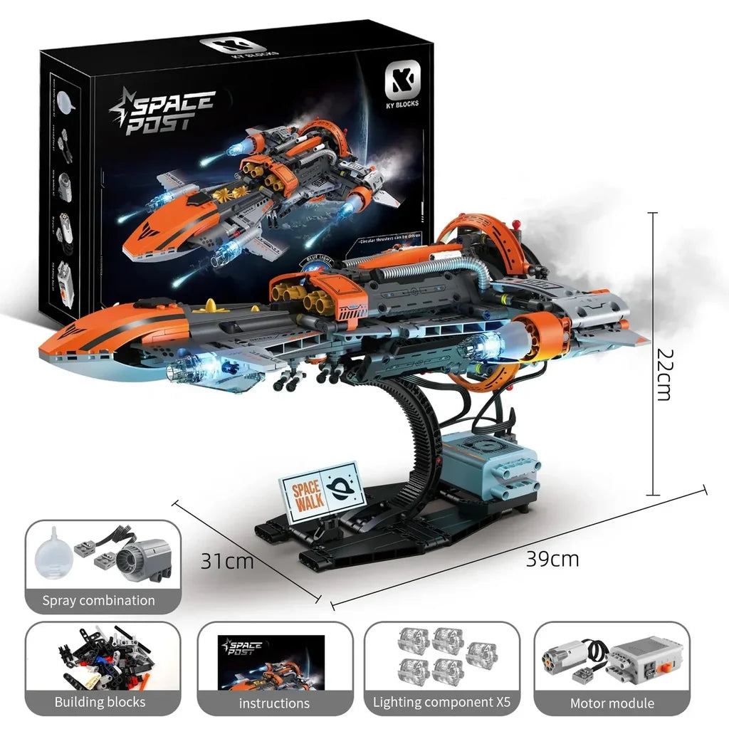 764 PCS Space Building Blocks Set Space Station aviation themed Lego-style model aircraft in ABS plastic.