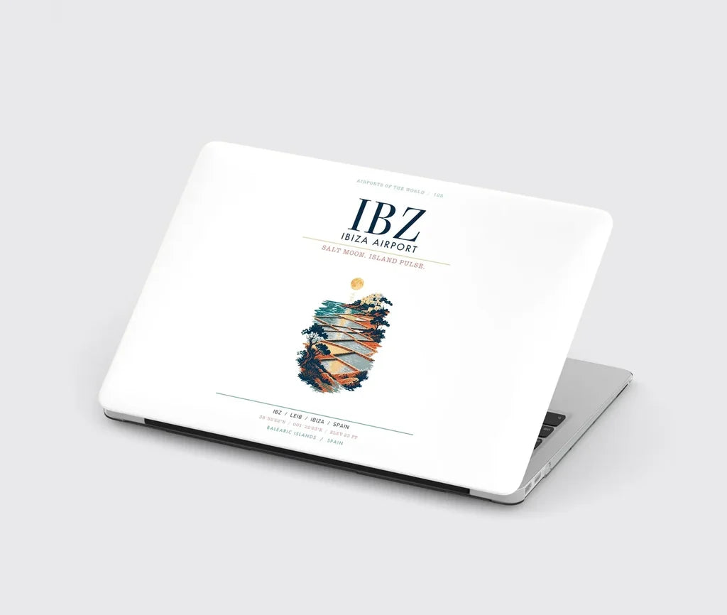 Ibiza Airport (IBZ) design on white MacBook case