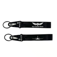 Thumbnail for Boeing 737-800NG Silhouette aviation hawk-shaped key chain, durable metal alloy.