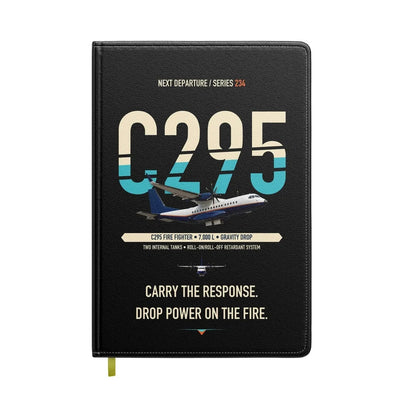 Airbus C295 Firefighter design on black notebook