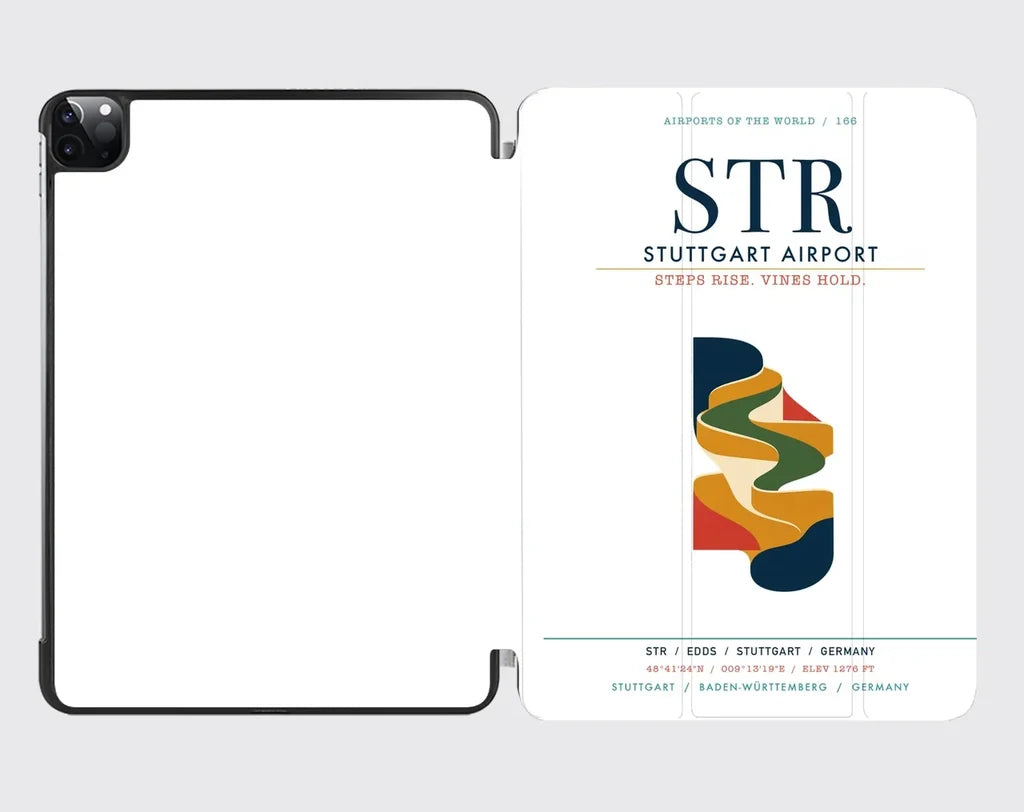 Stuttgart Airport (STR) design on white ipad tablet case