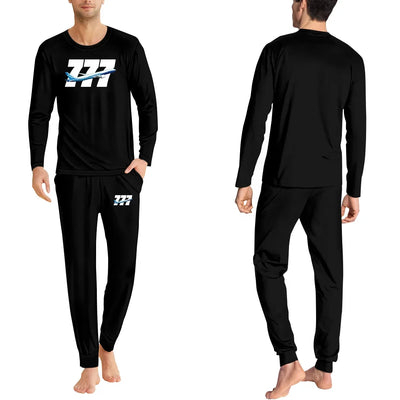 Super Boeing 777 men pajamas - Black