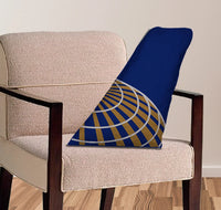 Thumbnail for Continental Airlines aviation design on soft polyester filling aircraft tail pillow.
