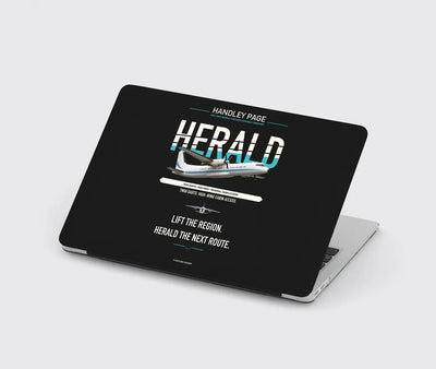 Handley Page HPR.7 Dart Herald design on black MacBook case