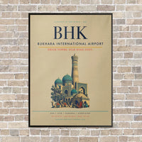 Thumbnail for Bukhara International Airport BHK - Canvas Framed - Beige