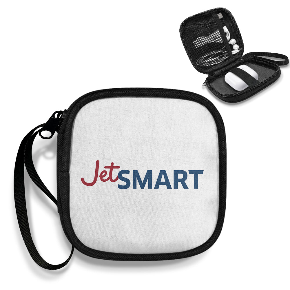 JetSmart Airlines Portable aviation print portable headphone bag, padded polyester.