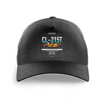 Canadair CL-215T design on black printed hat