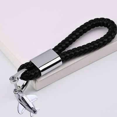NO aviation design on premium leather car leather car key chain.