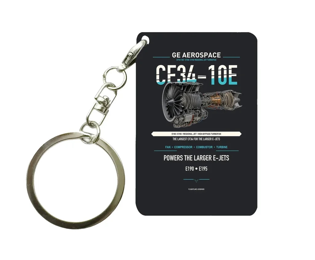 CF34-10E Key Chain design on black key chain