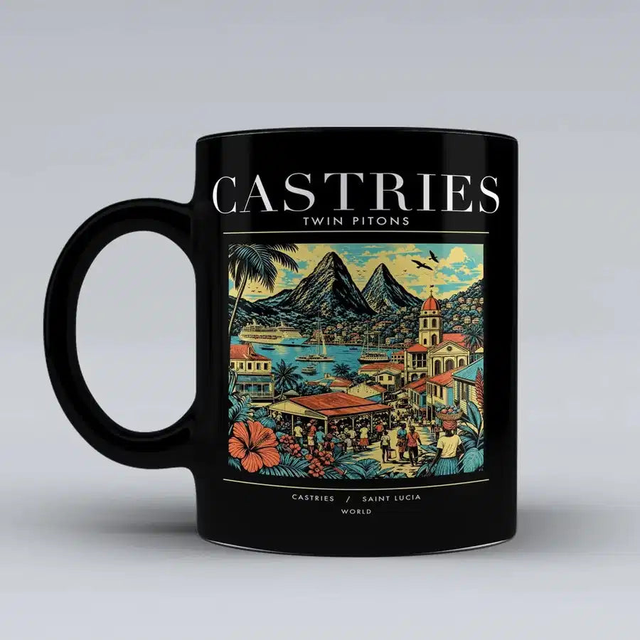 CASTRIES - Poster - Mug - Black
