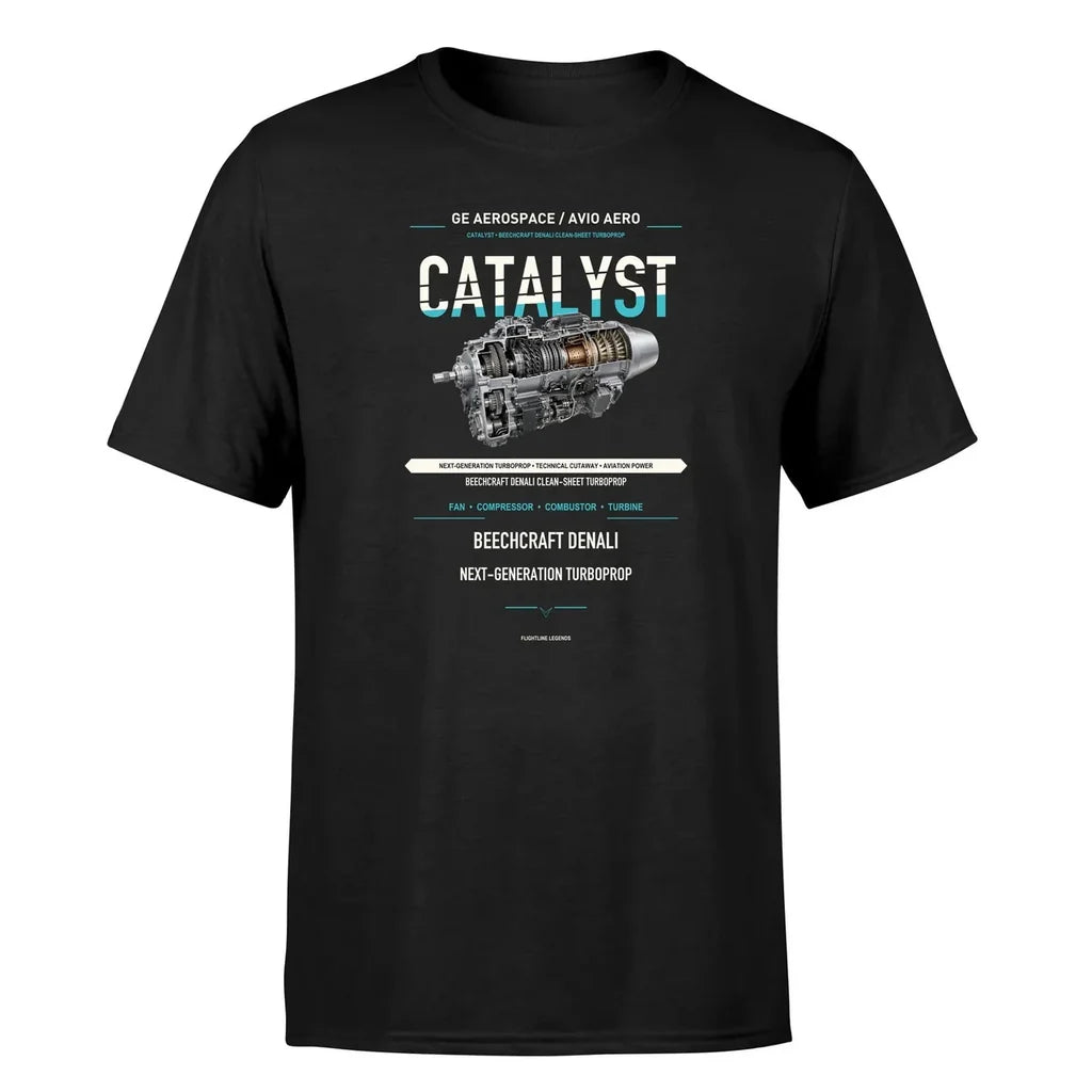 CATALYST design on black single side