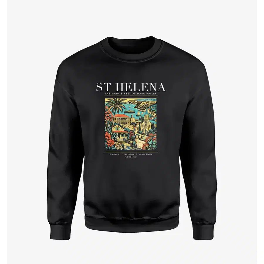 ST HELENA - Poster - Sweatshirt - Black