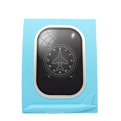 Airplane Instruments-Heading aviation design on durable resin with glass face airplane window photo frame.