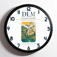 Thumbnail for Dalaman Airport (DLM) design on white framed wall clock