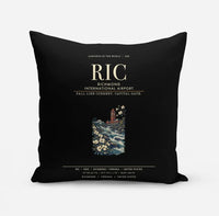 Thumbnail for Richmond International Airport (RIC) design on black pillow