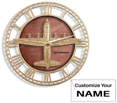 Super Military Aircraft 1 aviation design on premium wood wooden wall clock.