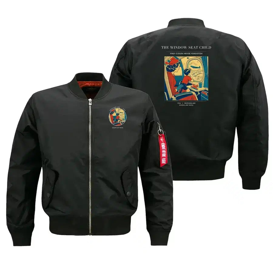 VINTAGE G4215 - The Window Seat Child - Bomber Jacket design on black
