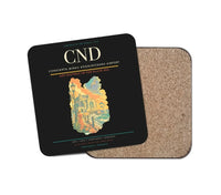 Thumbnail for Constanta Mihail Kogalniceanu Airport (CND) design on black 1 piece coaster