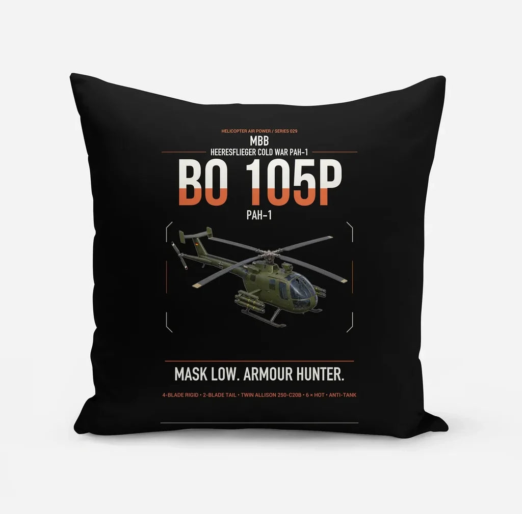 MBB BO 105P PAH-1 design on black pillow