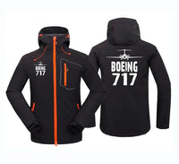 Thumbnail for Boeing 717 & Plane aviation design printed on warm polar fleece polar fleece jacket.