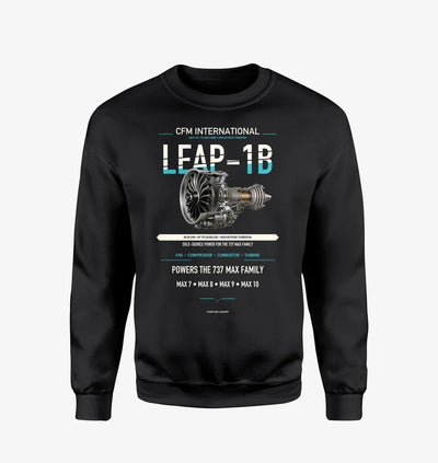CFM LEAP-1B design on black sweatshirt