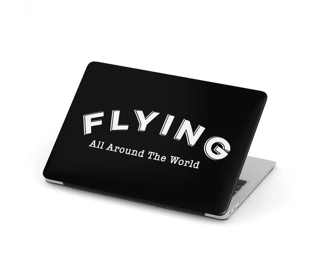 Flying All Around The World aviation print MacBook case, fits MacBook.