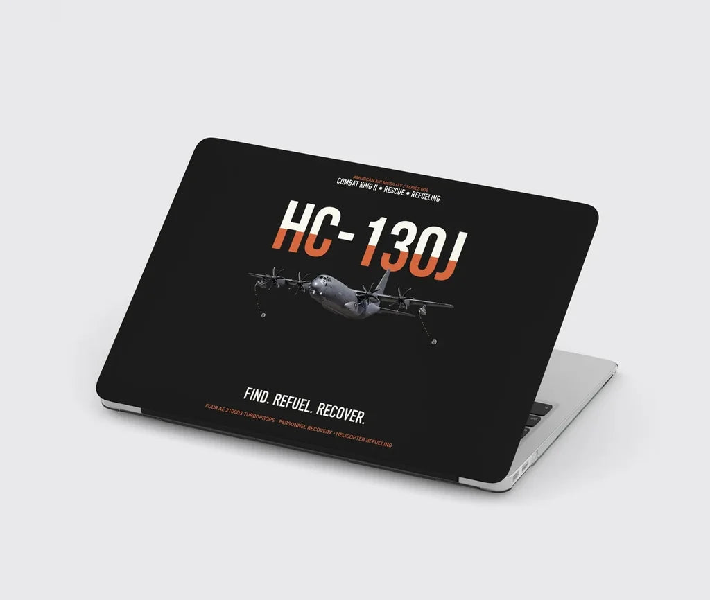 HC-130J COMBAT KING II design on black MacBook case