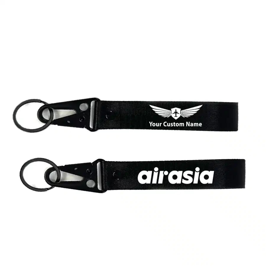 AirAsia aviation hawk-shaped key chain, durable metal alloy.
