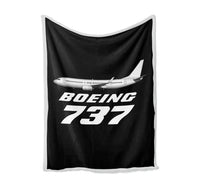 Thumbnail for The Boeing 737 Bed Blankets & aviation print on soft fleece blanket.