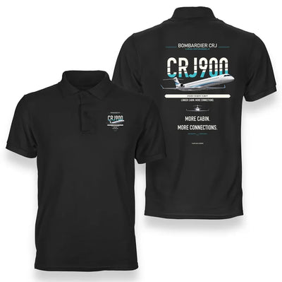 CRJ900 design on black polo