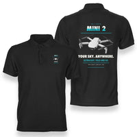 Thumbnail for DJI Mini 2 design on black polo