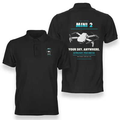 DJI Mini 2 design on black polo