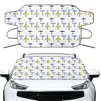 Thumbnail for Very Colourful Airplanes Car aviation design on car windshield cover.