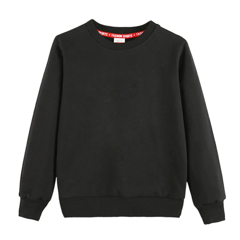 NO "CHILDREN" aviation design printed on soft cotton blend kids' sweatshirt.