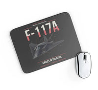 Thumbnail for F-117A Nighthawk design on black rectangle mouse pad