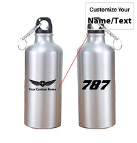 Thumbnail for Boeing 787 Flat Text aviation design on thermos, vacuum-insulated.