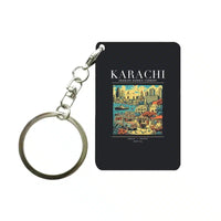 Thumbnail for KARACHI - Poster - Key Chain - Black